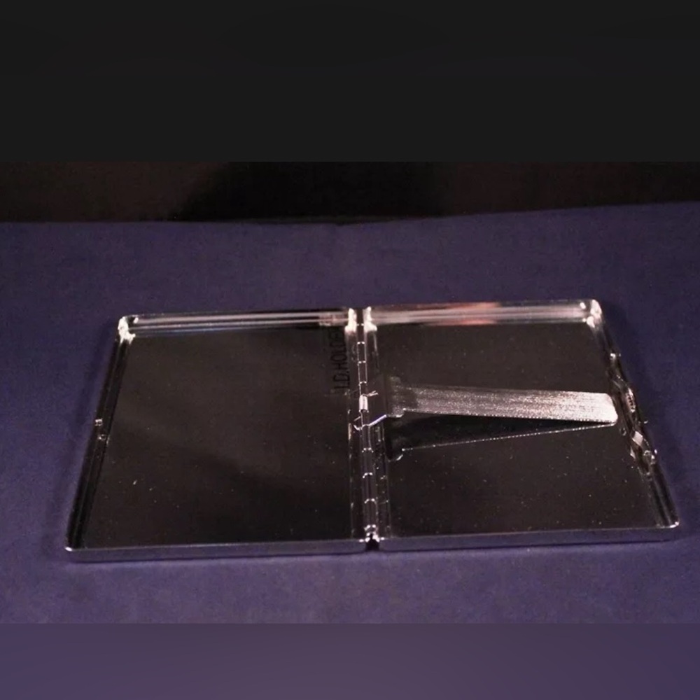 Fluff Stiletto Rose 2-Sided Chrome 4" Id Holder GUC - Picture 3 of 3